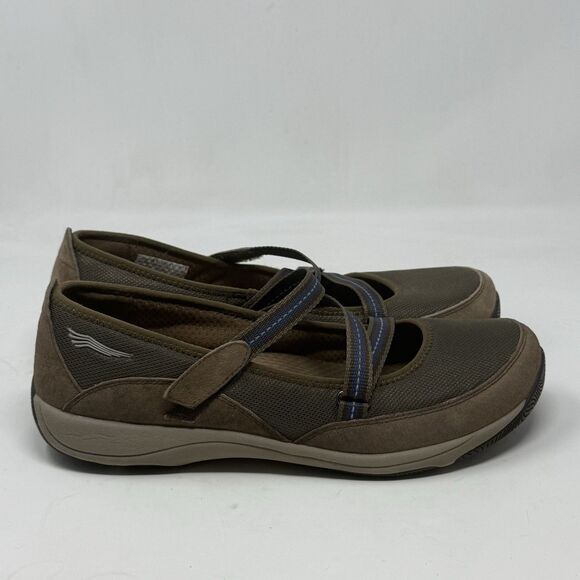 Dansko Hazel Mary Jane Shoes Womens 10.5 EU 41 Brown Suede Mesh Comfort Casual - Picture 1 of 16